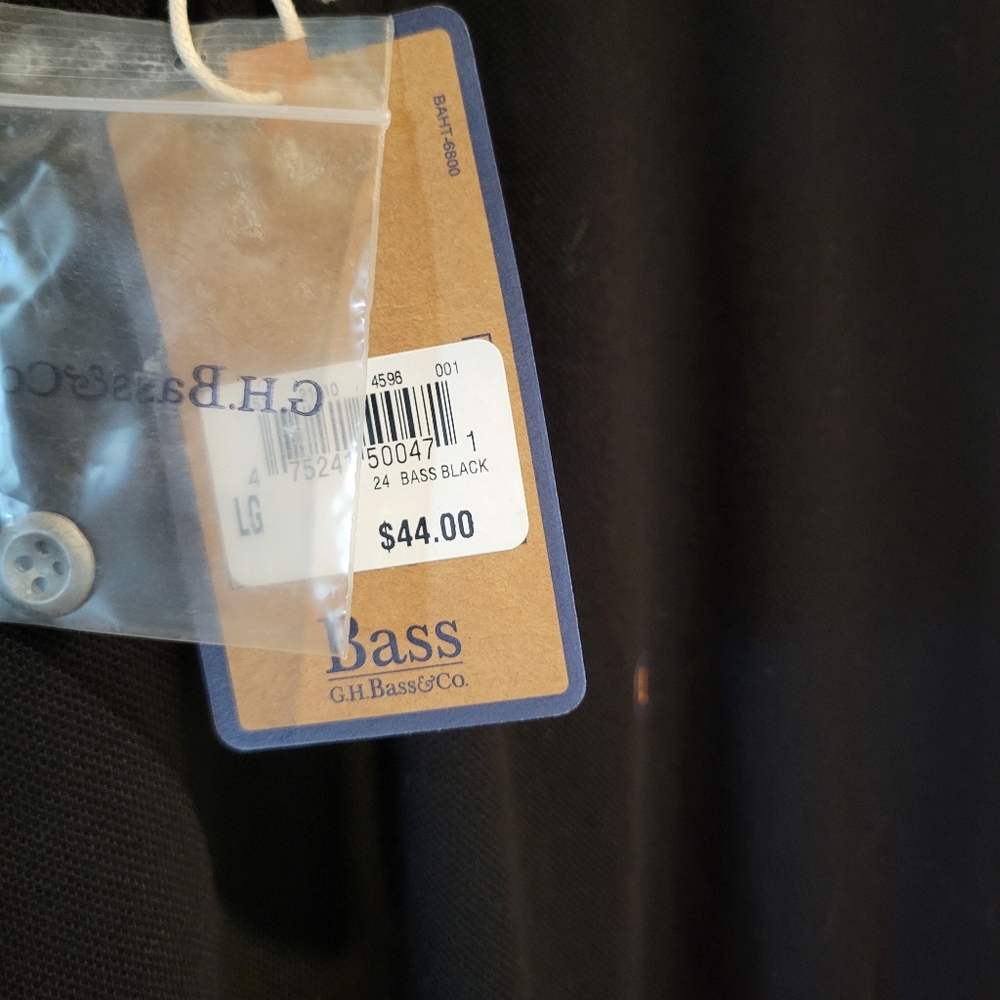 G.H. Bass & Co. Black Polo Shirt, NWT - Picture 4 of 4